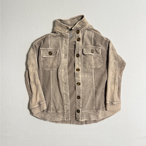 Pilcro Tan/ Purple Shacket Size XS - Picture 2 of 7